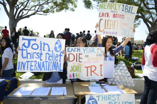 Thirst Relief International members recruit members during 2013's Club Rush Photo by Ashley Le